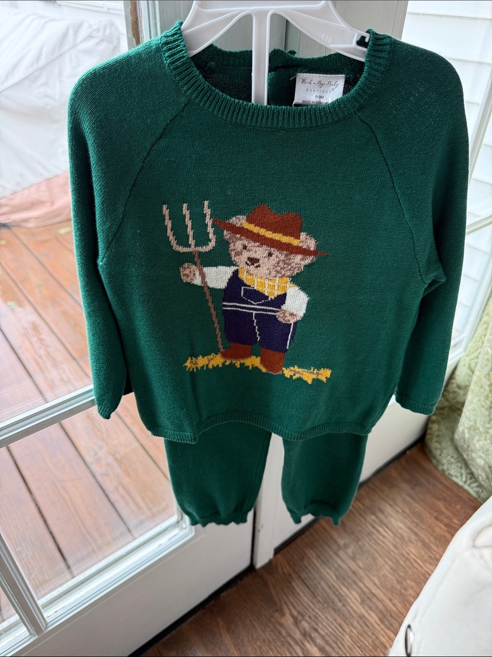 Rock a bye baby bear fall sweater set nwt 6-9m